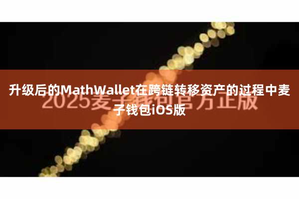 升级后的MathWallet在跨链转移资产的过程中麦子钱包iOS版